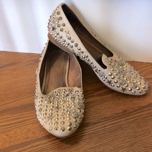 Jeffrey Campbell studded dusty rose flats size 7.5